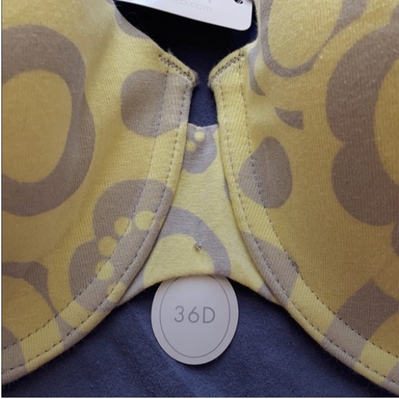 NWT LS YELO/GRY Pushup, 36D *P1016 - Picture 2 of 6